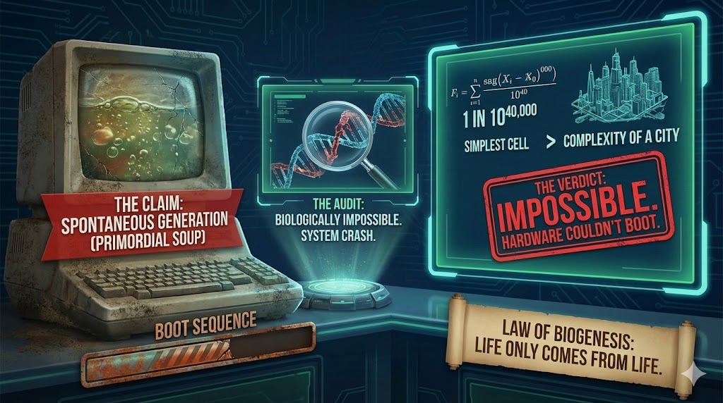 Abstract illustration representing the origin of life, from The Origin Code, File 010, The Quantum Papers